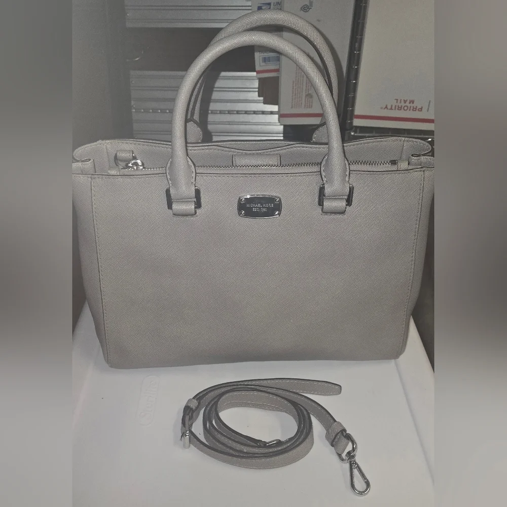 Michael Kors Gray Satchel Bag